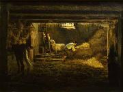 Filippo Palizzi Interno duna stalla Germany oil painting artist
